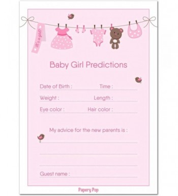 Baby Shower Prediction Advice Cards