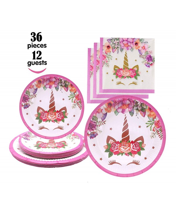 Unicorn Plates Napkins Themed Supplies