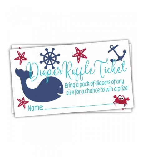 Nautical Diaper Raffle Tickets Count