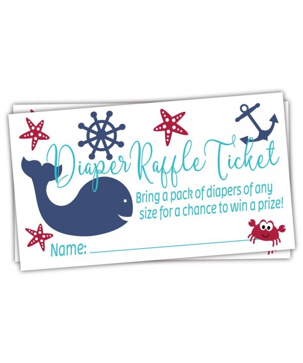 Nautical Diaper Raffle Tickets Count