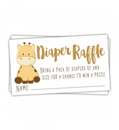 Giraffe Diaper Raffle Tickets Neutral