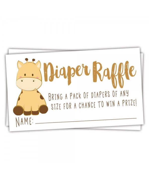 Giraffe Diaper Raffle Tickets Neutral