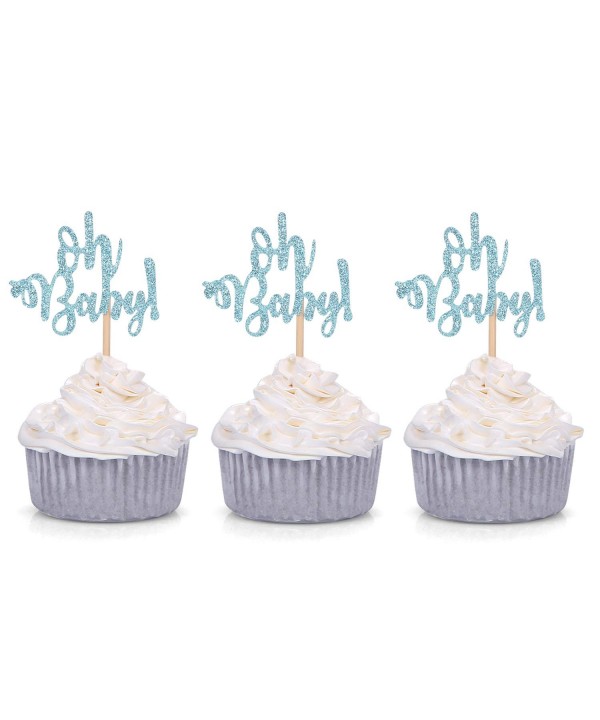 Glitter Cupcake Toppers Birthday Decorations