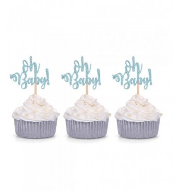 Glitter Cupcake Toppers Birthday Decorations