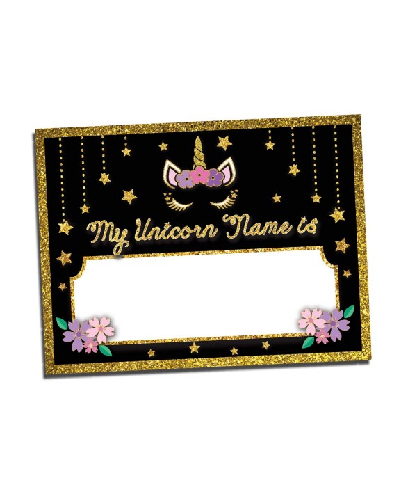 Unicorn Name Tags Birthday Party