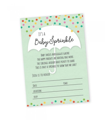 Sprinkle Shower Invitation Blank Invitations