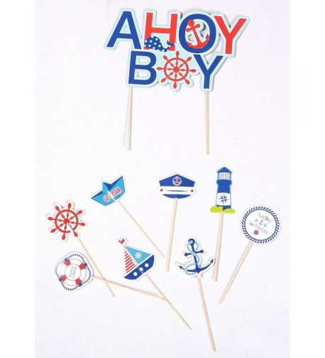Nautical Cupcake Toppers Birthday Decoration