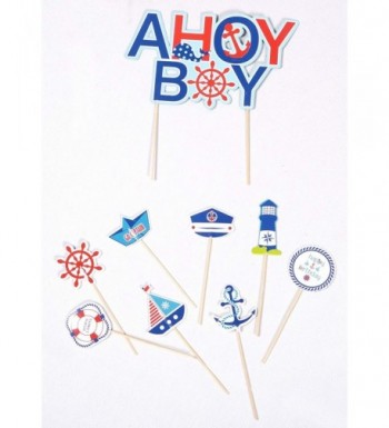 Nautical Cupcake Toppers Birthday Decoration