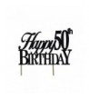 Black Happy 50th Birthday Topper