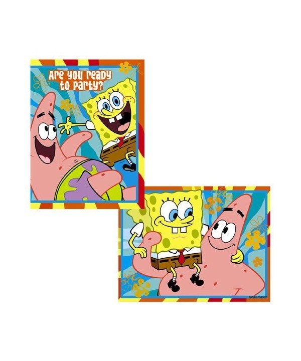 SpongeBob Buddies Invitations Thank Envelopes