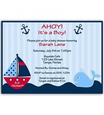 Nautical Invitations Sailboat Personalized Envelopes