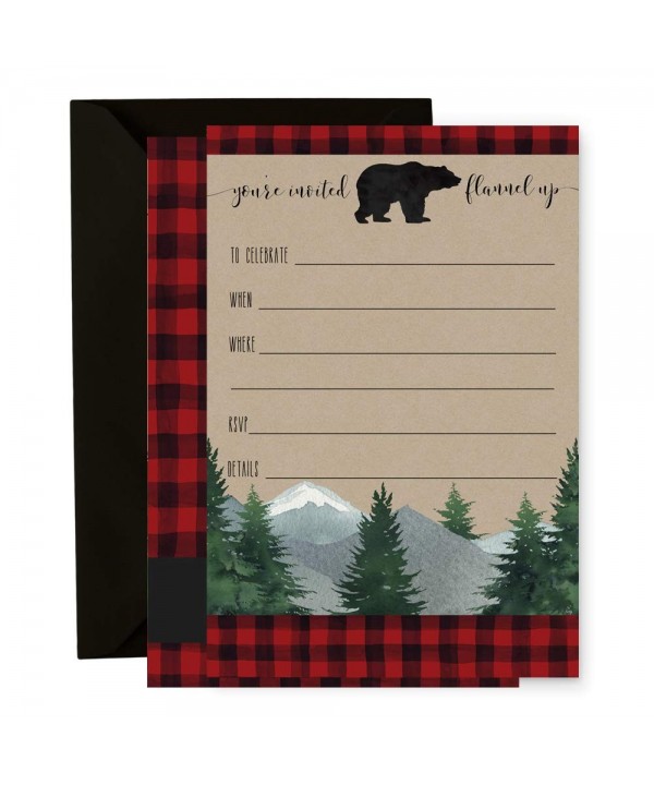 Lumberjack Invitation Envelopes Birthday Party