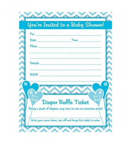 Shower Invitations Diaper Raffle Envelopes