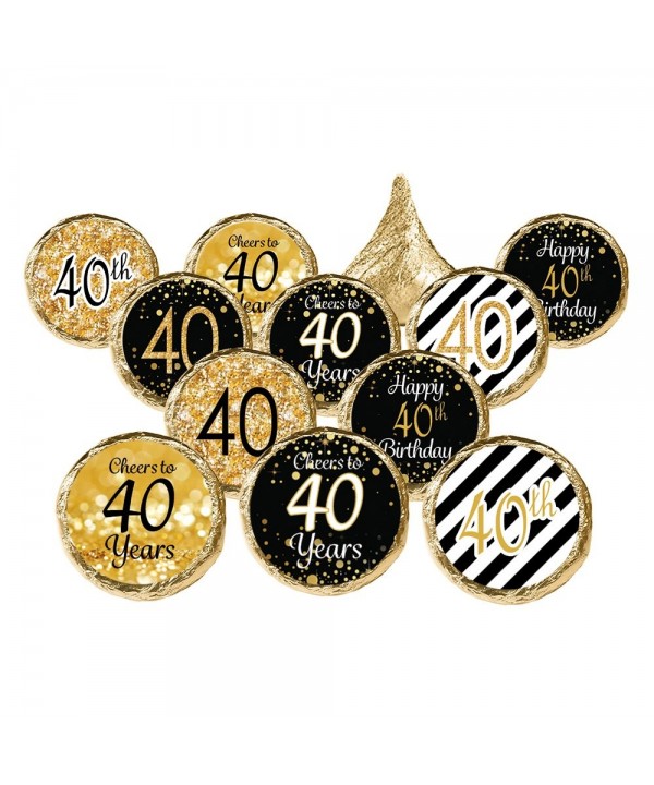 40th Birthday Party Favor Stickers