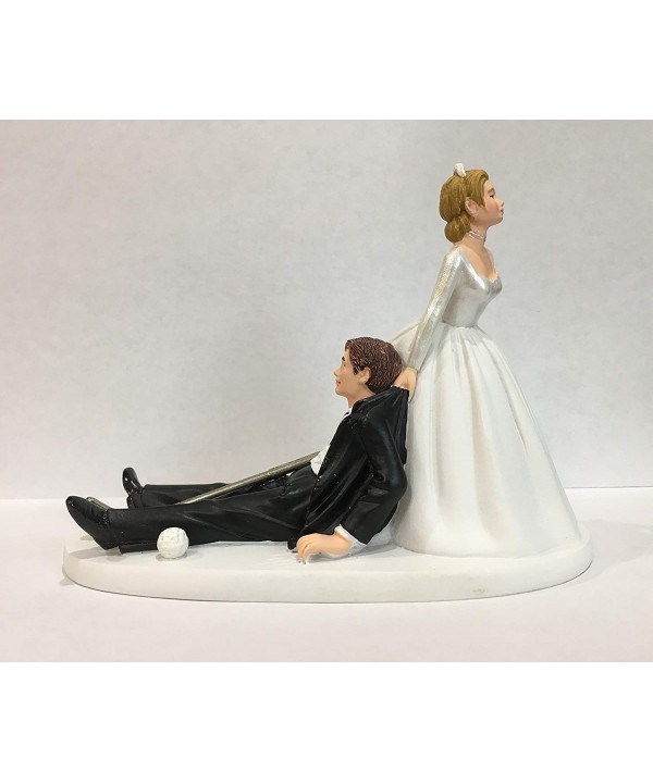 Bride Groom Golf Wedding Topper