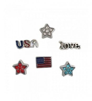 Patriotic USA Floating Locket Charms