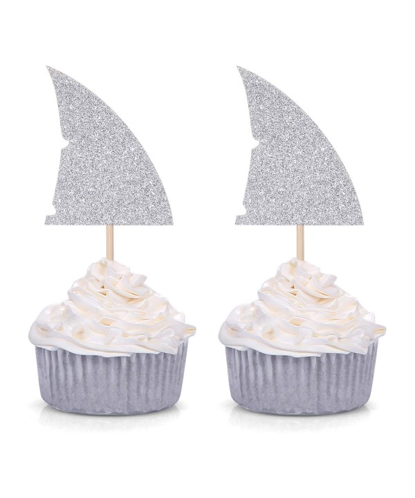 Glitter Cupcake Toppers Birthday Decorations