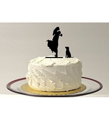 Silhouette Wedding Topper Bride Dancing