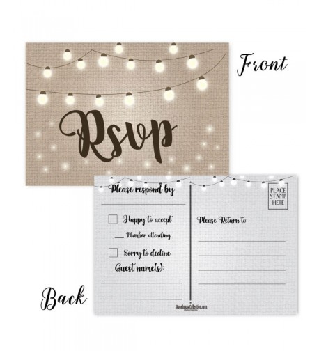 Blank Rustic RSVP Postcards Birthdays