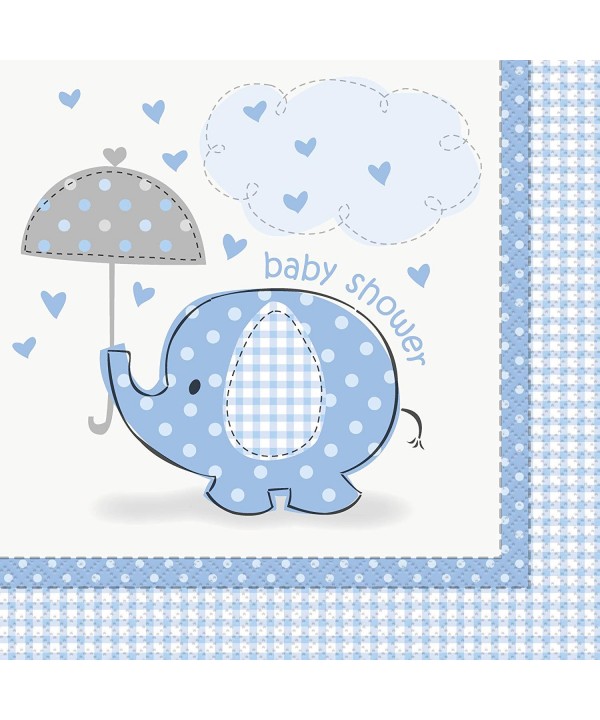 Blue Elephant Baby Shower Napkins