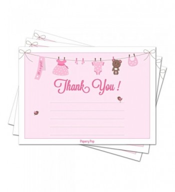 Shower Thank Cards Girls Envelopes