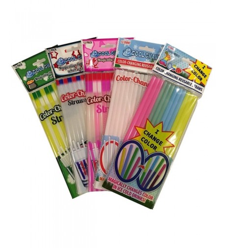 Color Change Straws 5pk Holiday