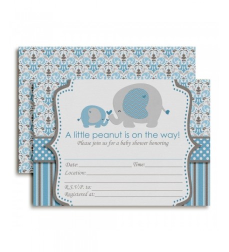 Elephant Shower Invitations Envelopes AmandaCreation