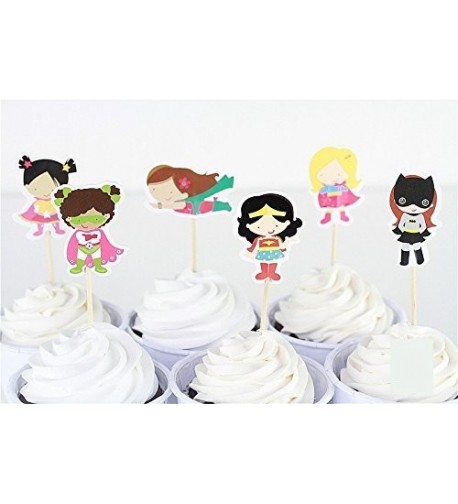 Superhero Cupcake Toppers Birthday Supplies