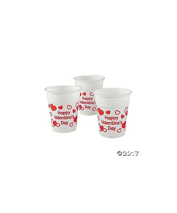 Valentines Plastic Disposable Cups Party Supplies Tableware