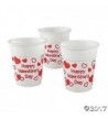 Valentines Plastic Disposable Cups Party Supplies Tableware