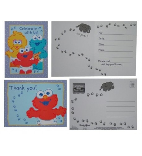 Sesame Street Beginnings Invitations Thank