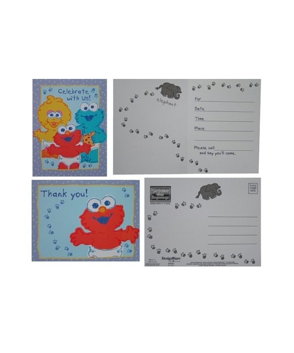 Sesame Street Beginnings Invitations Thank