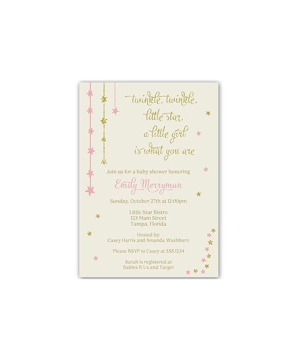 Twinkle Invitations Glitter Customized Envelopes