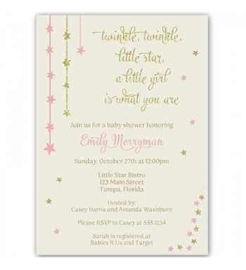 Twinkle Invitations Glitter Customized Envelopes