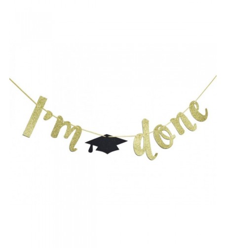 Glitter Cursive Graduation Garland Supplies