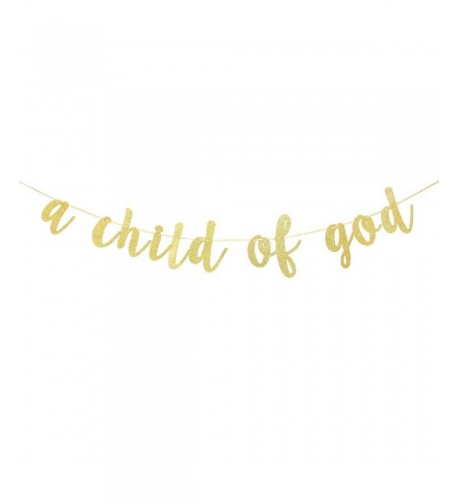 Black Glitter Child Gold Banner