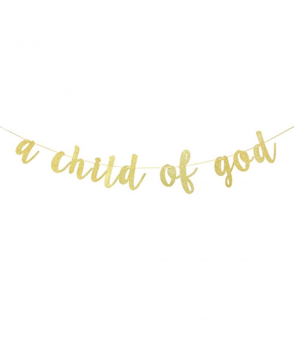 Black Glitter Child Gold Banner