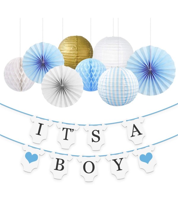 Baby Shower Decorations For Boy Gold White Paper Lantern Love Heart It S A Boy String Garland Bunting Banner Prince Blue Party Fans Tissue Honeycomb Ball For Blue And Gold Party Decor,Designing A Kitchen Island With Seating