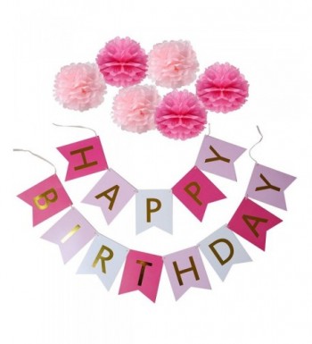 XADP Birthday Banner Flowers Decorations