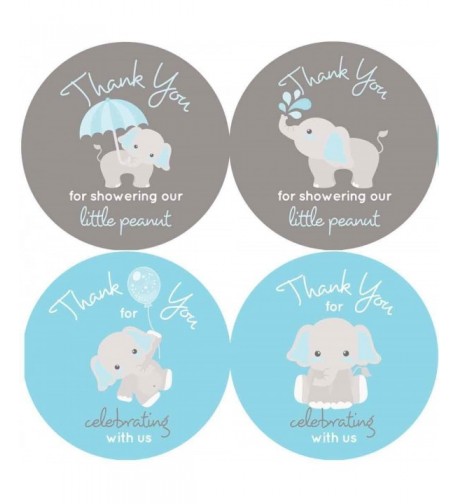 Inch Thank Stickers Gray Elephant