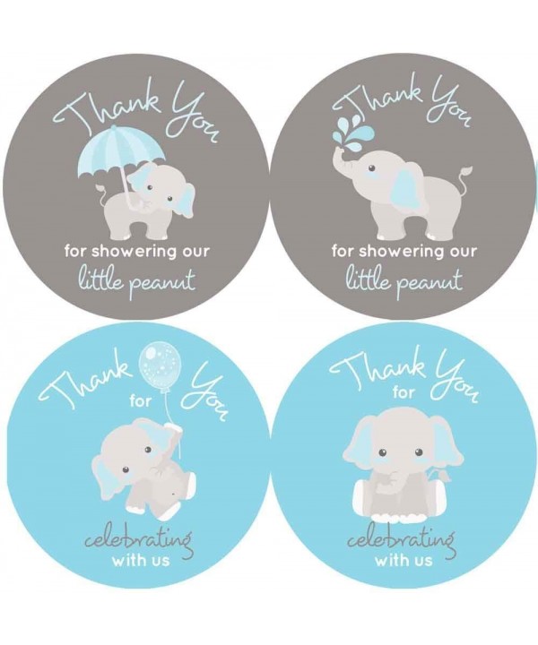 Inch Thank Stickers Gray Elephant