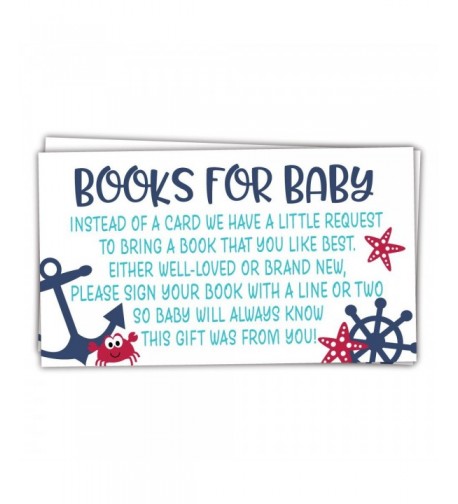 Nautical Books Shower Request Cards