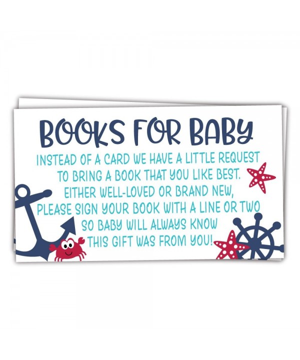 Nautical Books Shower Request Cards