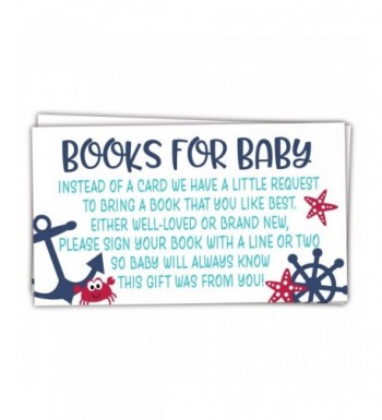 Nautical Books Shower Request Cards