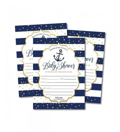 Nautical Invitations Sprinkle Printable Supplies