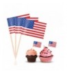 BESTOYARD American Cupcake Birthday Toothpicks