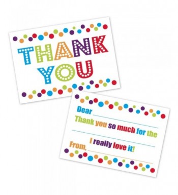 Colorful Confetti Polka Thank Cards