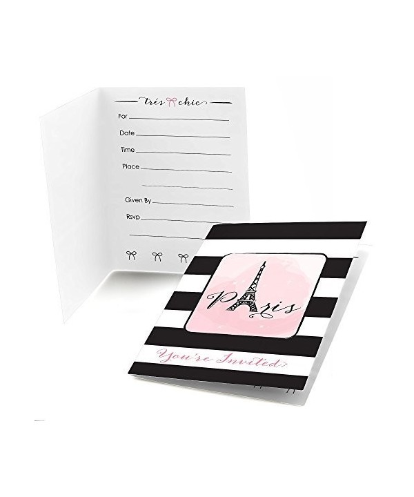 Paris Ooh Themed Birthday Invitations