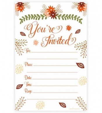 Fall Theme Fill Invitations Engagement
