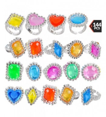 Plastic Rings Bachelorette Adjustable Rhinestone